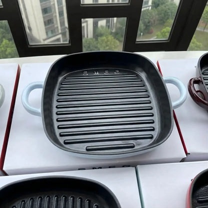 SMEG Poêle Grill en Fonte