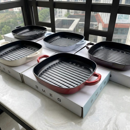 SMEG Poêle Grill en Fonte