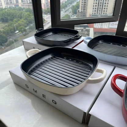 SMEG Poêle Grill en Fonte